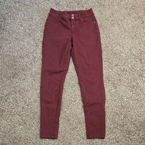 Maurices Dark Red Skinny Jeans